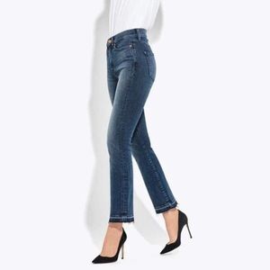 AYR Jeans Womens 26 Blue Superba High Rise Mack Wash Cropped Bootcut Dark Wash